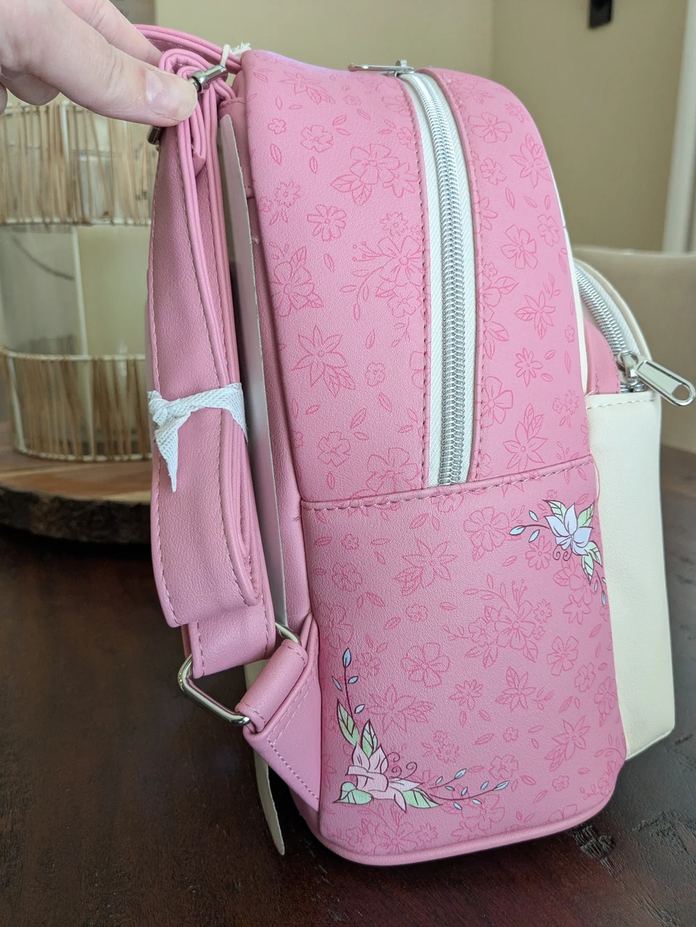 Loungefly Rapunzel Pink & White Mini Backpack